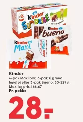 Kinder - Surprise, Maxi bar, Bueno