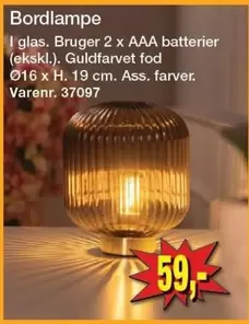 Bordlampe Varenr. 37097