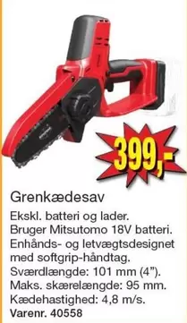 Grenkædesav Varenr. 40558