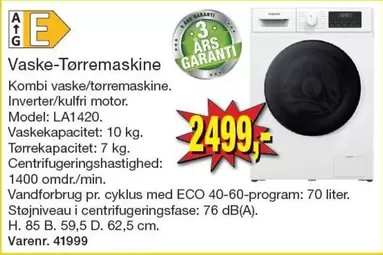 Vaske-Tørremaskine