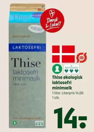 økologisk laktosefri minimælk