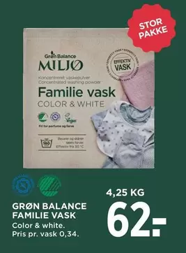 Familie vask Color & white