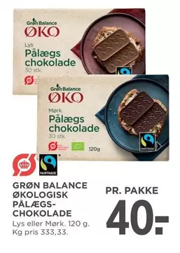 Pålægschokolade