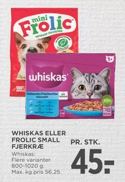 WHISKAS ELLER FROLIC SMALL FJÆRKRÆ