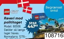 Lego - Røveri mod polititoget Model: 60508