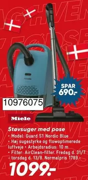 Miele - Støvsuger med pose Guard S1 Nordic Blue