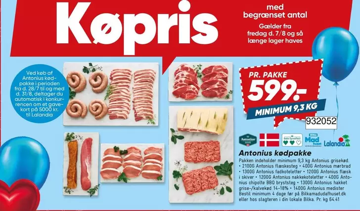 Kort - Kødpris