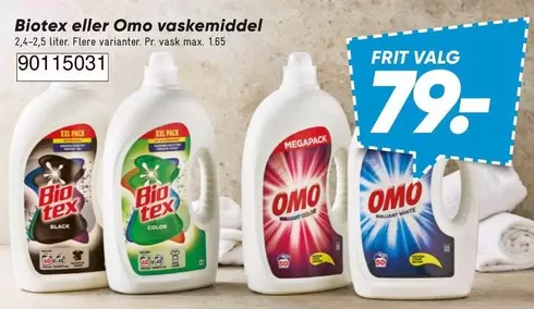 Bio - tex eller Omo vaskemiddel 90115031
