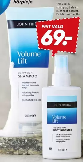 Volume Lift Shampoo, Balsam eller Root Booster