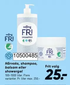 Hårvoks, shampoo, balsam eller showergel 10500485