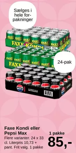 Faxe - Kondi eller Pepsi Max