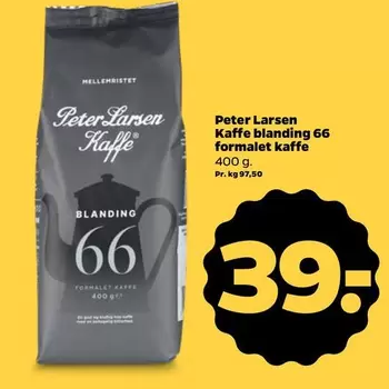 Kaffe blanding 66 formalet kaffe