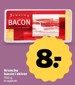 Bacon i skiver