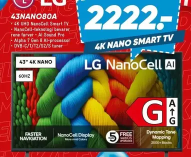 Lg - 43NANO80A 4K UHD NanoCell Smart TV