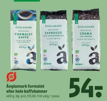 formalet eller hele kaffebønner