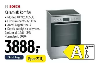 Bosch - Keramisk komfur HKN31A050U