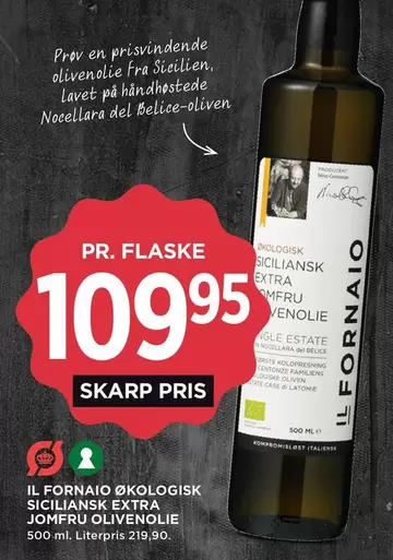 ØKOLOGISK SICILIANSK EXTRA JOMFRU OLIVENOLIE