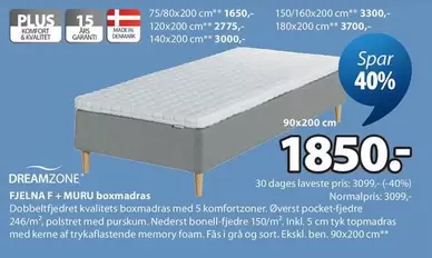 FJELNA F + MURU boxmadrass