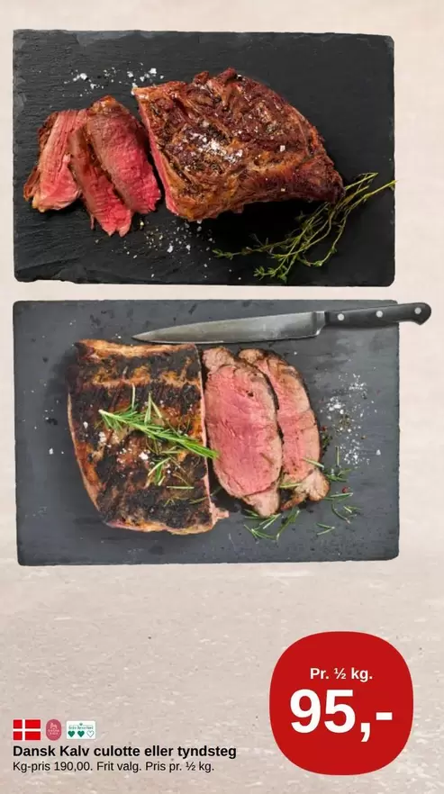 Dansk Kalv culotte eller tyndsteg
