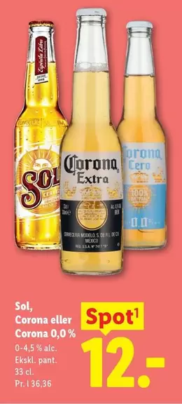 Natur - Sol, Corona eller Corona 0,0 %