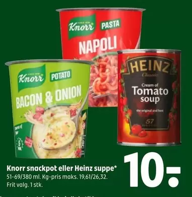 Knorr snackpot eller Heinz suppe