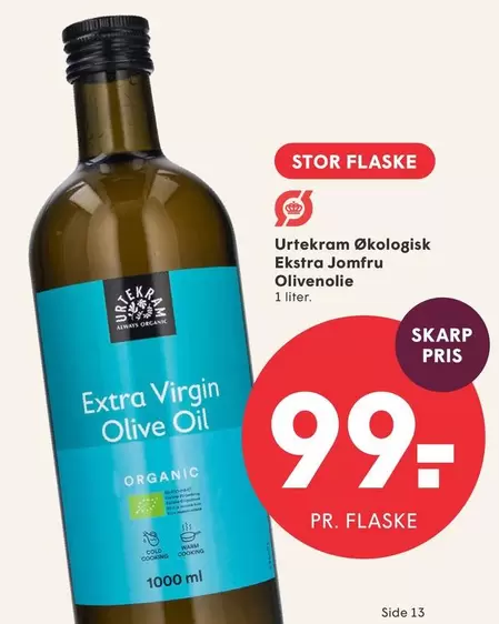 Urtekram Økologisk Ekstra Jomfru Olivenolie