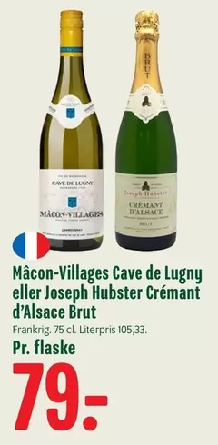 Mäcon-Villages Cave de Lugny eller Joseph Hubster Crémant d'Alsace Brut