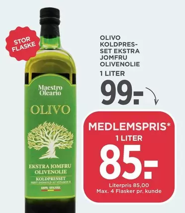 OLIVO KOLDPRESSET EKSTRA JOMFRU OLIVENOLIE