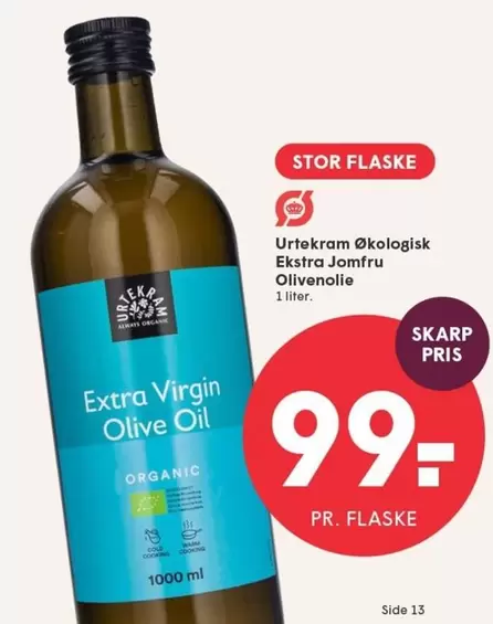 Urtekram Økologisk Ekstra Jomfru Olivenolie