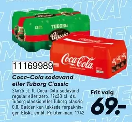 Coca Cola - Coca-Cola sodavand eller Tuborg Classic
