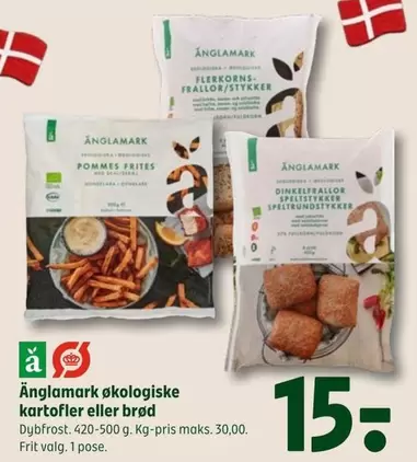 økologiske kartofler eller brød
