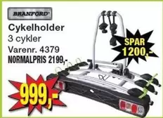 Cykelholder 3 cykler Varenr. 4379