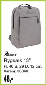 Rygsaek 13"