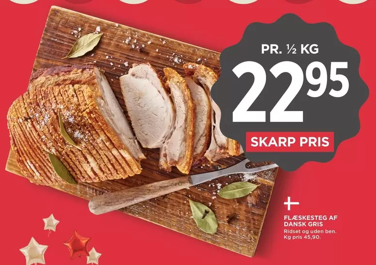 Flæskesteg af Dansk Gris