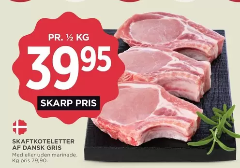 SKAFTEKOTELETTER AF DANSK GRIS