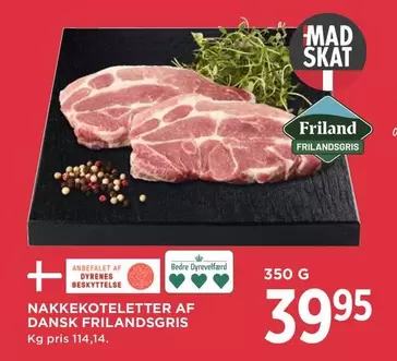 NAKKEKOTELETTER AF DANSK FRILANDSRIS