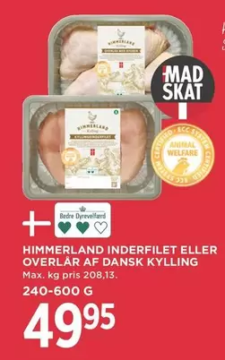HIMMERLAND INDERFILET ELLER OVERLÆR AF DANSK KYLLING