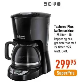 Textures Plus kaffemaskine