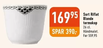 Sort Riflet Blonde termokop