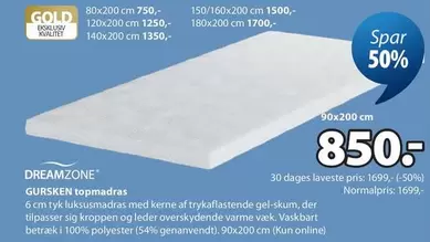 GURSKEN topmadras 90x200 cm
