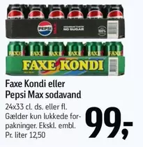 Pepsi - Faxe Kondi eller Max sodavand