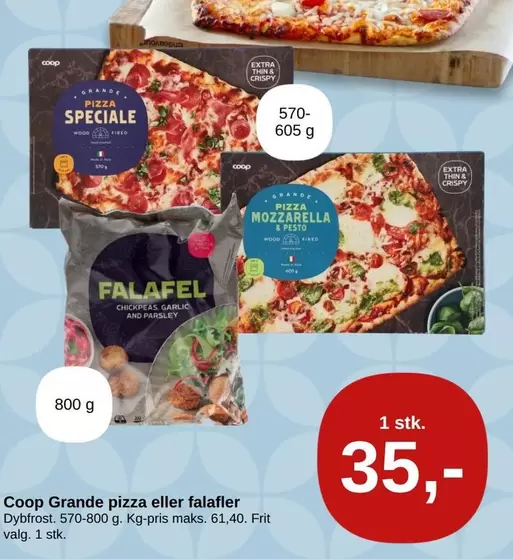 Coop Grande pizza eller falafel