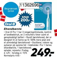Oral B - Eltandbørste Pro 1