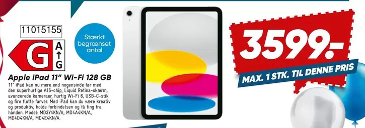 Den - Apple iPad 11" Wi-Fi 128 GB