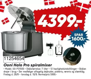 Halo - Ooni Pro spiralmixer