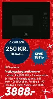 Electrolux - Indbygningsmikroovn Model KMED264NB
