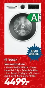 Bosch - Vaskemaskine Model WGG244FWSN
