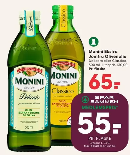 Monini Ekstra Jomfru Olivenolie