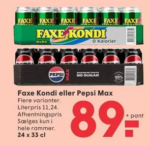 Faxe - Kondi eller Pepsi Max