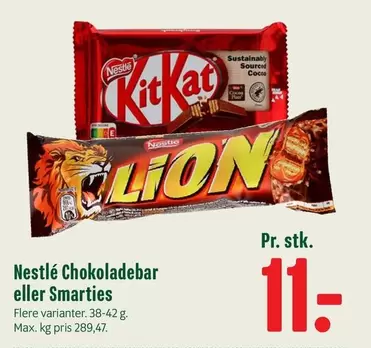 Chokoladebar eller Smarties